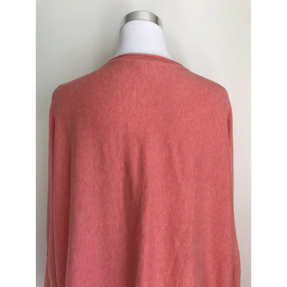 Pure J.‎ Jill Oversized Cardigan Sweater Coral Orange Button Front Boxy Size XS - Picture 7 of 11